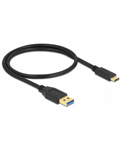 Кабел Delock - 83869, USB-C/USB-A, 0.5 m, черен - 1
