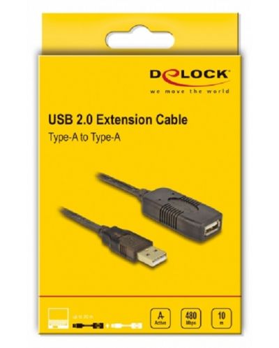 Удължителен кабел Delock- 82446, USB-A/USB-A, 10 m, кафяв - 4