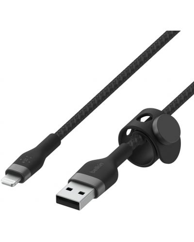 Кабел Belkin - Boost Charge, USB-A/Lightning, Braided silicone, 3 m, черен - 3