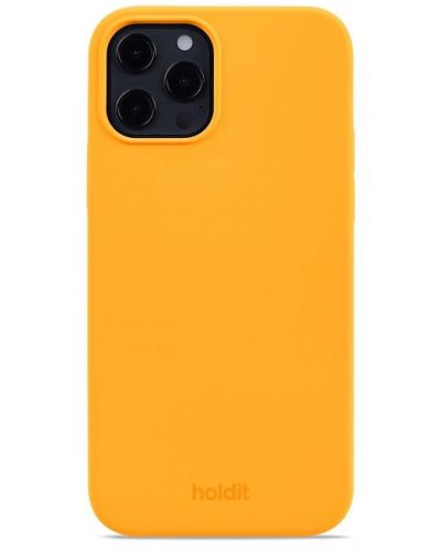 Калъф Holdit - Silicone, iPhone 12/12 Pro, оранжев - 1