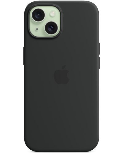 Калъф Apple - Silicone MagSafe, iPhone 15, черен - 6