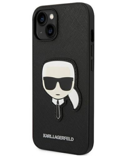 Калъф Karl Lagerfeld - Saffiano Karl Head, iPhone 14 Plus, черен - 3