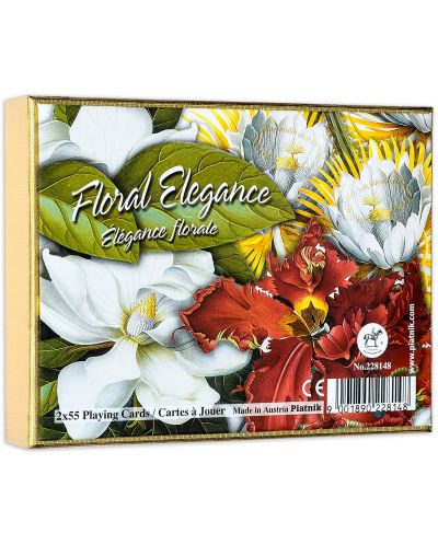Карти за игра Piatnik - Floral Elegance (2 тестета) - 1