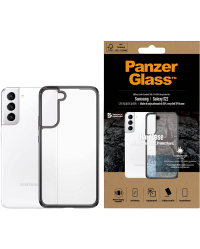 Калъф PanzerGlass - HardCase, Galaxy S22, прозрачен/черен - 1