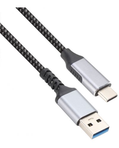 Кабел VCom - CU401M, USB-C/USB-A, 1 m, черен - 1