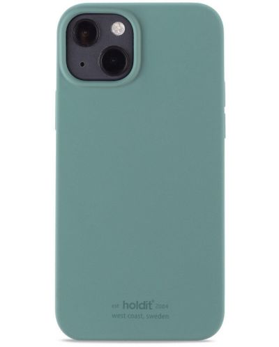 Калъф Holdit - Silicone, iPhone 13/14, Moss Green - 1