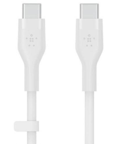 Кабел Belkin - CAB009bt2MWH, USB-C/USB-C, 2 m, бял - 1