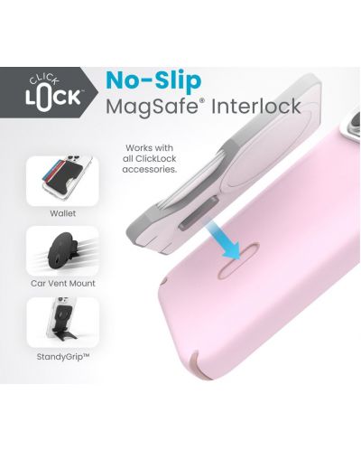 Калъф Speck - Presidio 2 Pro, iPhone 15 Pro Max, MagSafe ClickLock, Soft Lilac - 8
