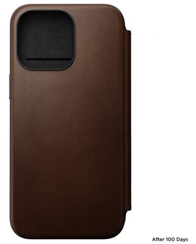 Калъф Nomad - Modern Leather Folio, iPhone 15 Pro Max, кафяв - 5