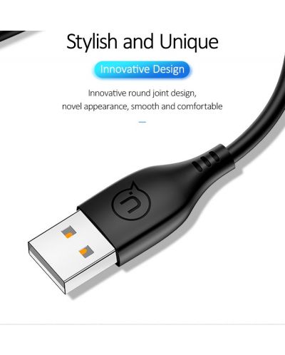 Кабел USAMS - U18 Round, USB-A/Micro USB, 1 m, черен - 2