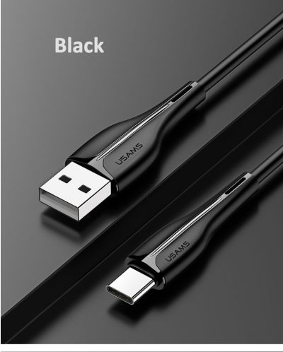 Кабел USAMS - U38, USB-A/USB-C, 1 m, черен - 5