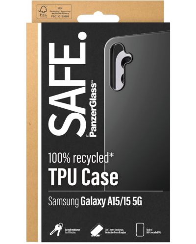 Калъф Safe - TPU, Galaxy A15 5G, черен - 3