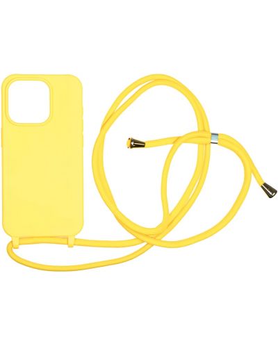 Калъф Mobile Origin - Lanyard, iPhone 15 Pro, Yellow - 1
