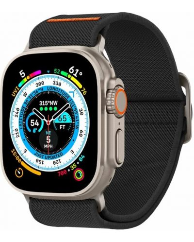 Каишка Spigen - Fit Lite Ultra, Apple Watch, 42/44/45/49 mm, черна - 1
