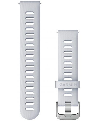 Каишка Garmin - QR Silicone, Venu 2S/3S, 18 mm, Whitestone/Silver - 1