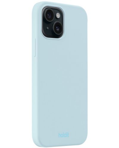 Калъф Holdit - Silicone, iPhone 15, Mineral Blue - 3