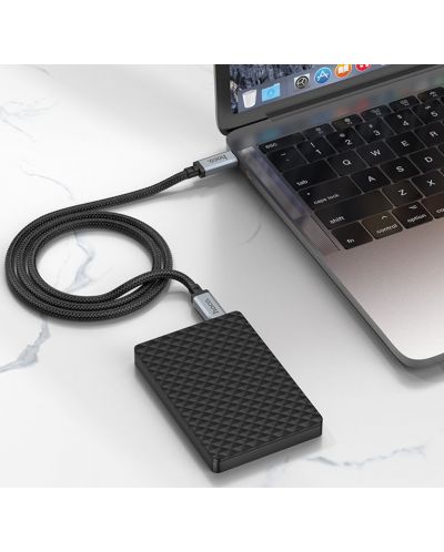 Кабел Hoco - US05, USB-C/USB-C, USB4, 1 m, 100W, черен - 5