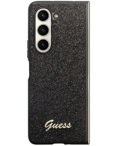 Калъф Guess - Glitter Flakes Metal Logo, Galaxy Z Fold 5, черен - 2