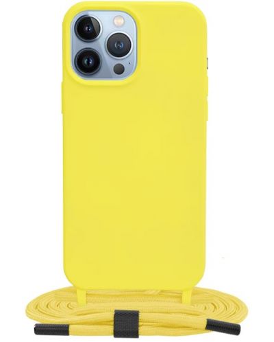 Калъф Techsuit - Crossbody Lanyard, iPhone 13 Pro Max, жълт - 1