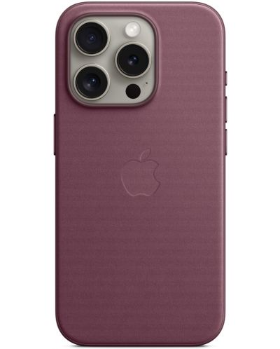 Калъф Apple - FineWoven MagSafe, iPhone 15 Pro, Mulberry - 1