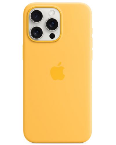 Калъф Apple - Silicone, iPhone 15 Pro Max, MagSafe, Sunshine - 2