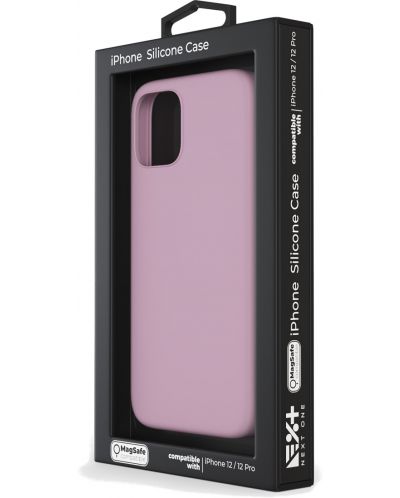 Калъф Next One - Silicon MagSafe, iPhone 12/12 Pro, розов - 6