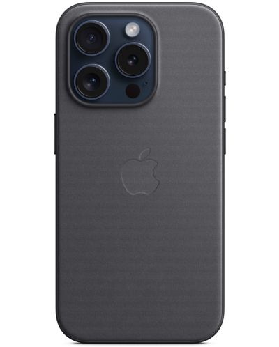 Калъф Apple - FineWoven MagSafe, iPhone 15 Pro, черен - 4
