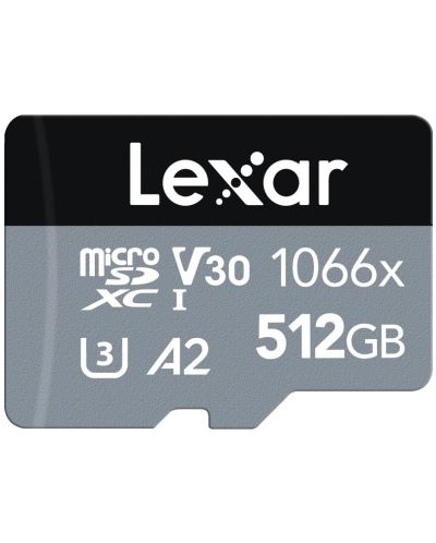 Карта памет Lexar - Pro 1066x, 512GB, microSDXC/SDHC, Class10 - 1