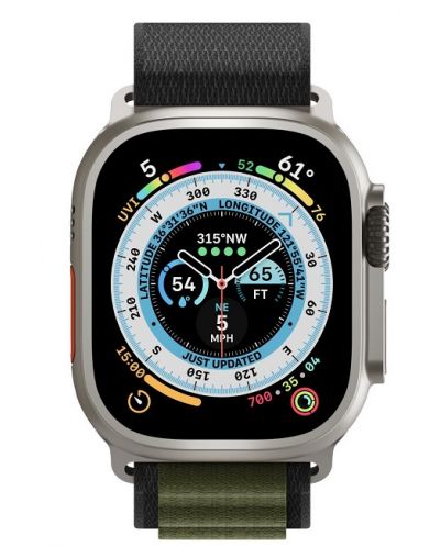 Каишка Next One - Adventure Loop, Apple Watch, 45/49 mm, сива/зелена - 2