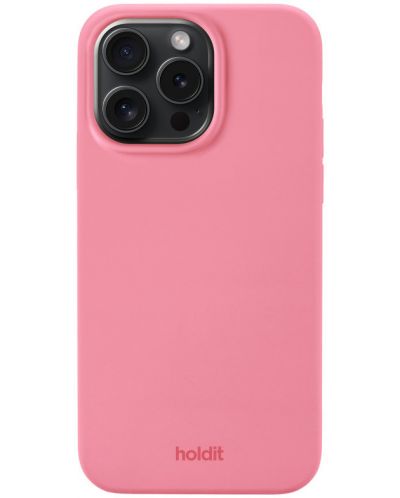 Калъф Holdit - Silicone, iPhone 15 Pro Max, Rouge Pink - 1