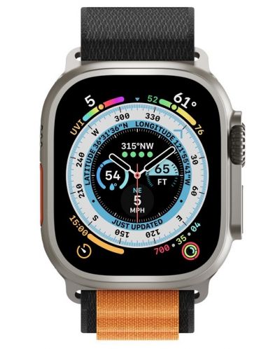 Каишка Next One - Adventure Loop, Apple Watch, 45/49 mm, черна/оранжева - 2