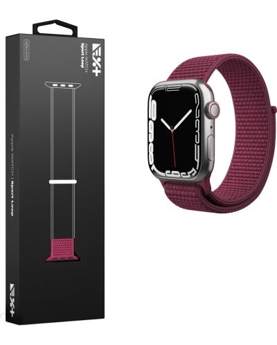 Каишка Next One - Sport Loop Nylon, Apple Watch, 42/44 mm, червена - 4