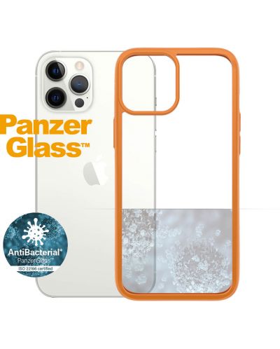 Калъф PanzerGlass - Clear, iPhone 12 Pro Max, прозрачен/оранжев - 1