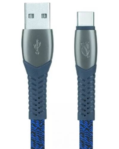 Кабел Rivacase - PS6102BL12, USB-C/USB-А, 1.2 m, син - 2