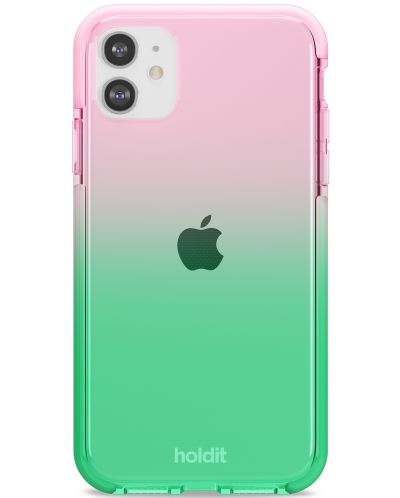 Калъф Holdit - SeeThru, iPhone 11/XR, Grass green/Bright Pink - 1