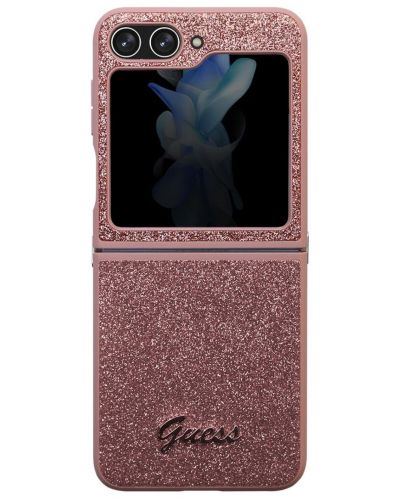 Калъф Guess - PC/TPU Glitter Flakes Metal, Galaxy Z Flip 5, розов - 2