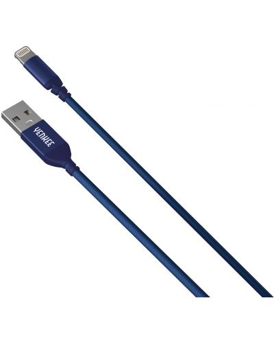 Кабел Yenkee - 611 BE, USB-A/Lightning, 1 m, син - 2