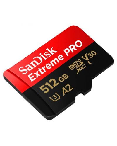 Карта памет SanDisk - Extreme PRO, 512GB, microSDXC, Class10 + адаптер - 3