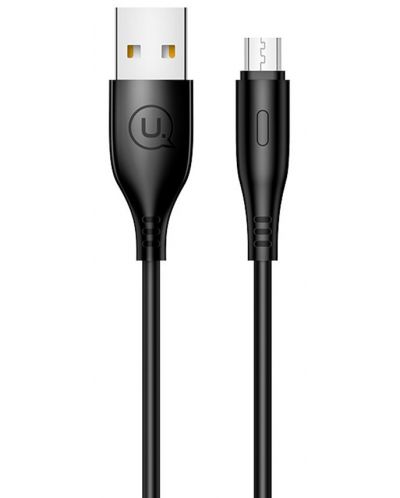 Кабел USAMS - U18 Round, USB-A/Micro USB, 1 m, черен - 1