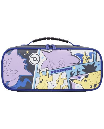 Калъф HORI - Cargo Pouch Compact, Pikachu, Gengar & Mimikyu (Nintendo Switch/OLED/Lite) - 1