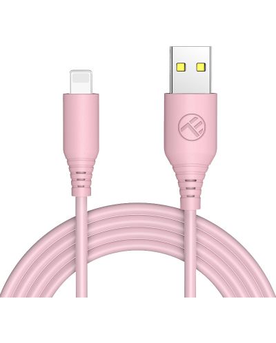 Кабел Tellur - TLL155399, USB-A/Lightning, 1 m, розов - 1