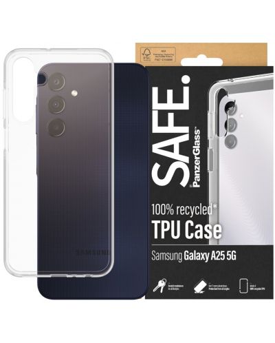 Калъф Safe - TPU, Galaxy A25 5G, прозрачен - 1