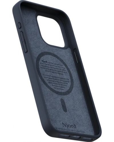 Калъф Njord - Salmon Leather MagSafe, iPhone 15 Pro Max, черен - 7