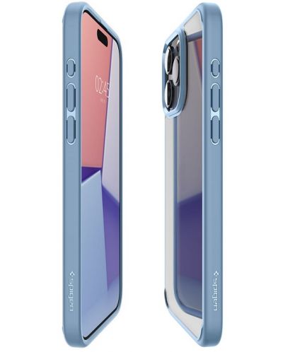 Калъф Spigen - Crystal Hybrid, iPhone 15 Pro Max, Sierra Blue - 5