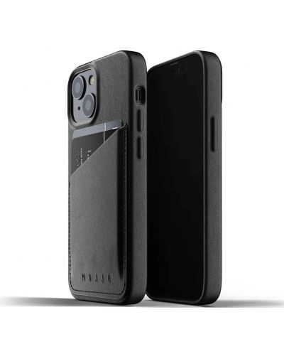 Калъф Mojjo - Full Leather Wallet, iPhone 13 mini, черен - 1