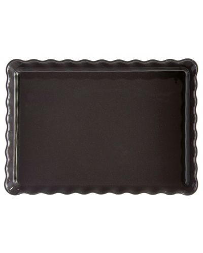 Керамична форма за тарт Emile Henry - 1.9 L, 33.5 x 24 x 5 cm, черна - 2