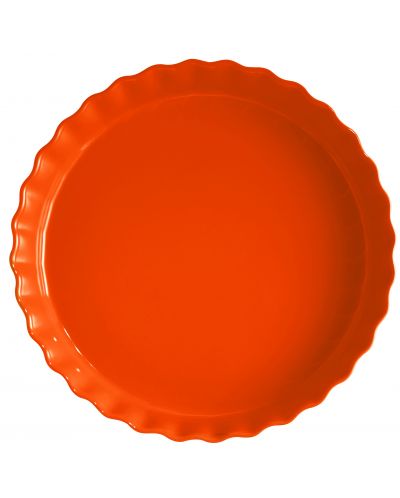 Керамична форма за тарт Emile Henry - 2.8 L, 32 cm, оранжева - 2