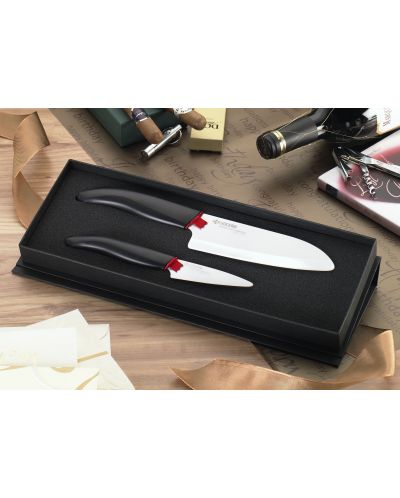 Керамични ножове KYOCERA, 2 бр, черни/бели - 4