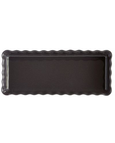 Керамична форма за тарт Emile Henry - 1.3 L, 36.5 x 15 x 5 cm, черна - 2