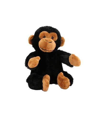 Плюшена играчка Keel Toys - Маймунка, черна и кафява - 1